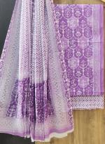 Cotton Purple Casual Wear Printed Salwar Suit